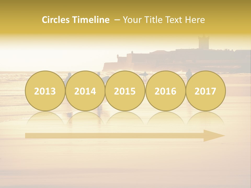 Surfing Shoreline Walking PowerPoint Template