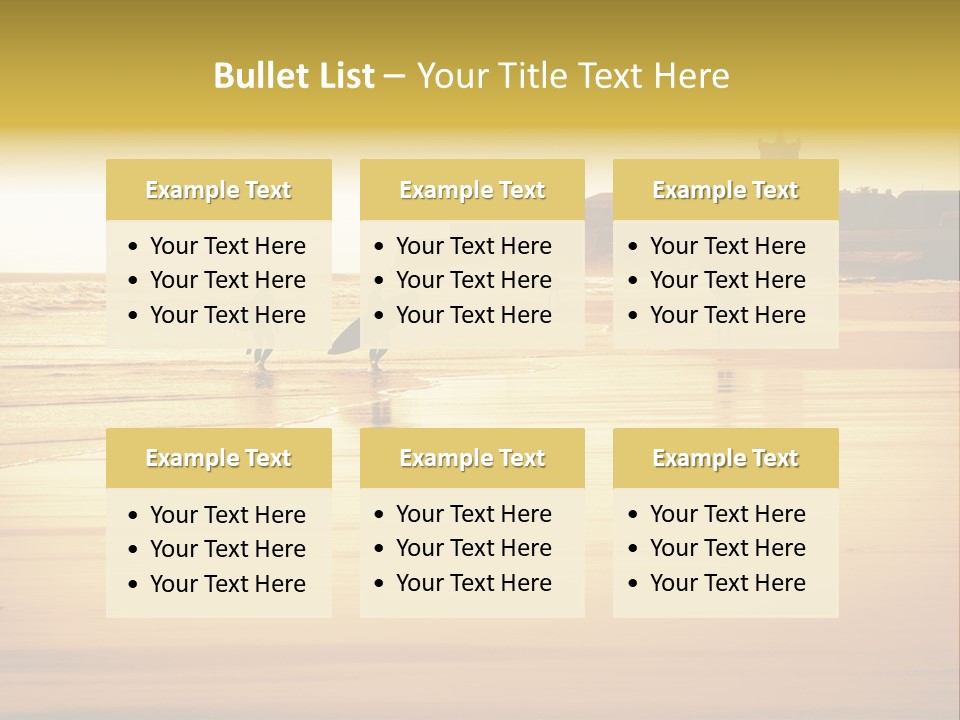 Surfing Shoreline Walking PowerPoint Template