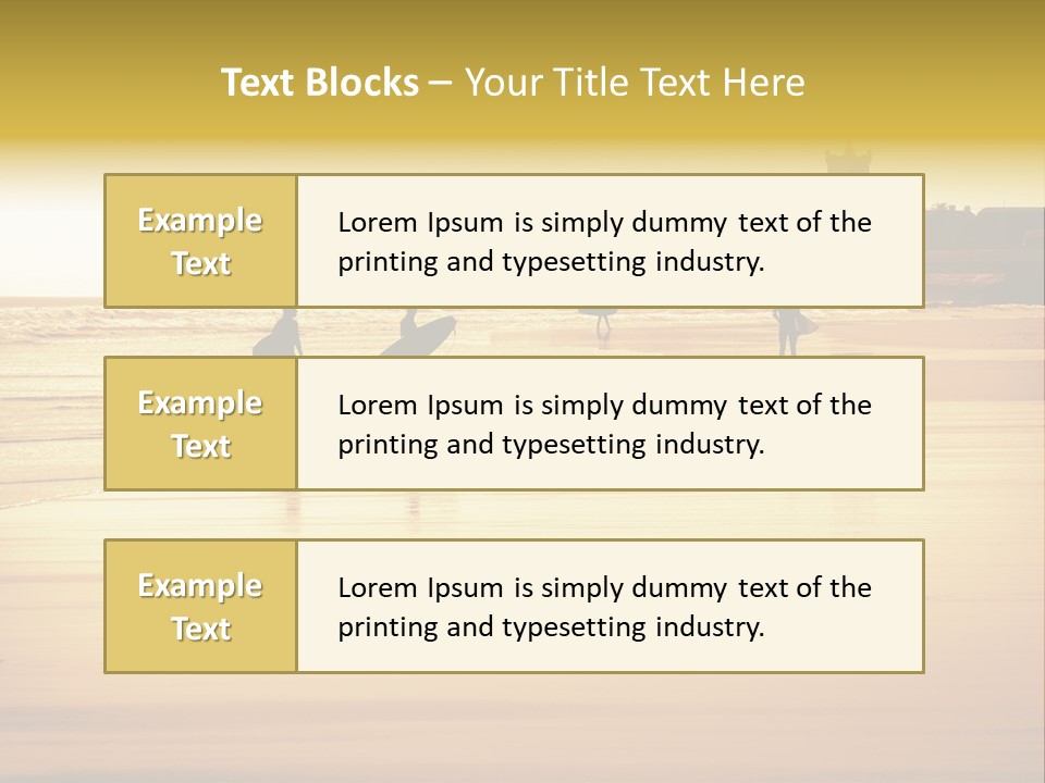 Surfing Shoreline Walking PowerPoint Template