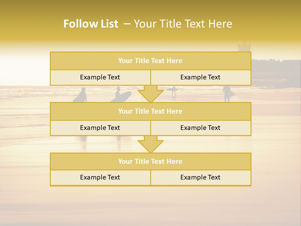 Surfing Shoreline Walking PowerPoint Template
