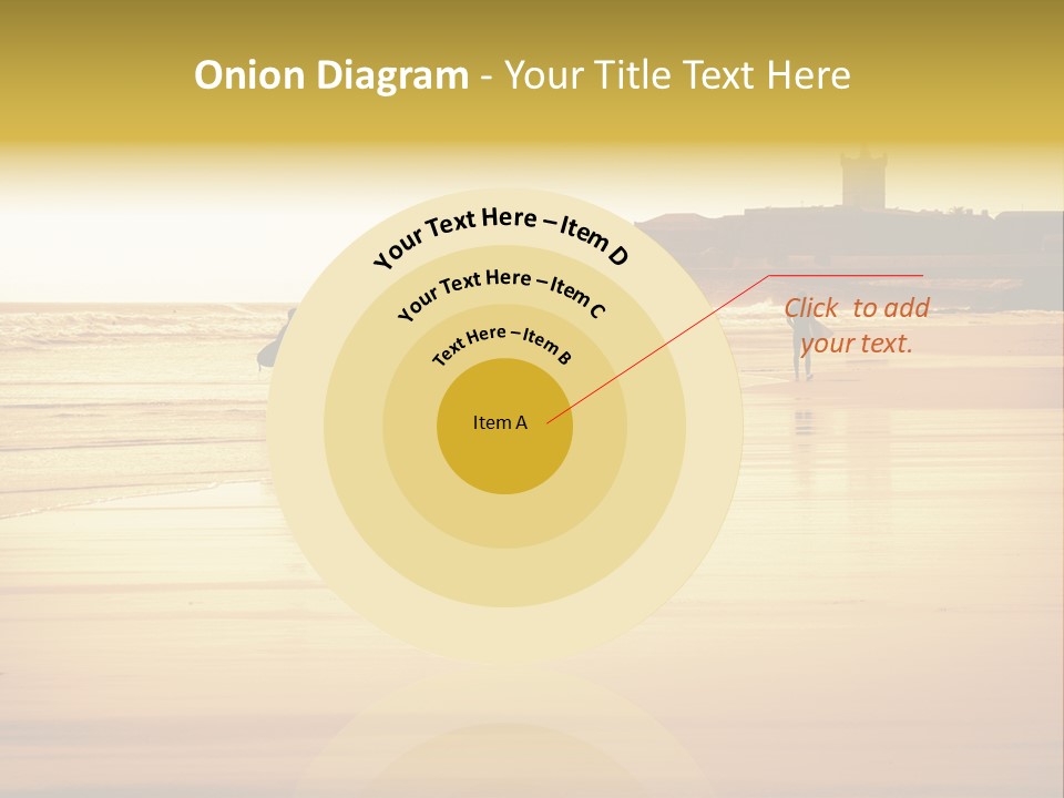 Surfing Shoreline Walking PowerPoint Template