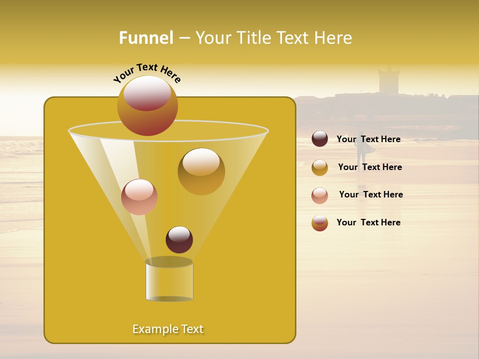 Surfing Shoreline Walking PowerPoint Template
