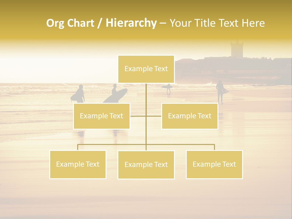 Surfing Shoreline Walking PowerPoint Template