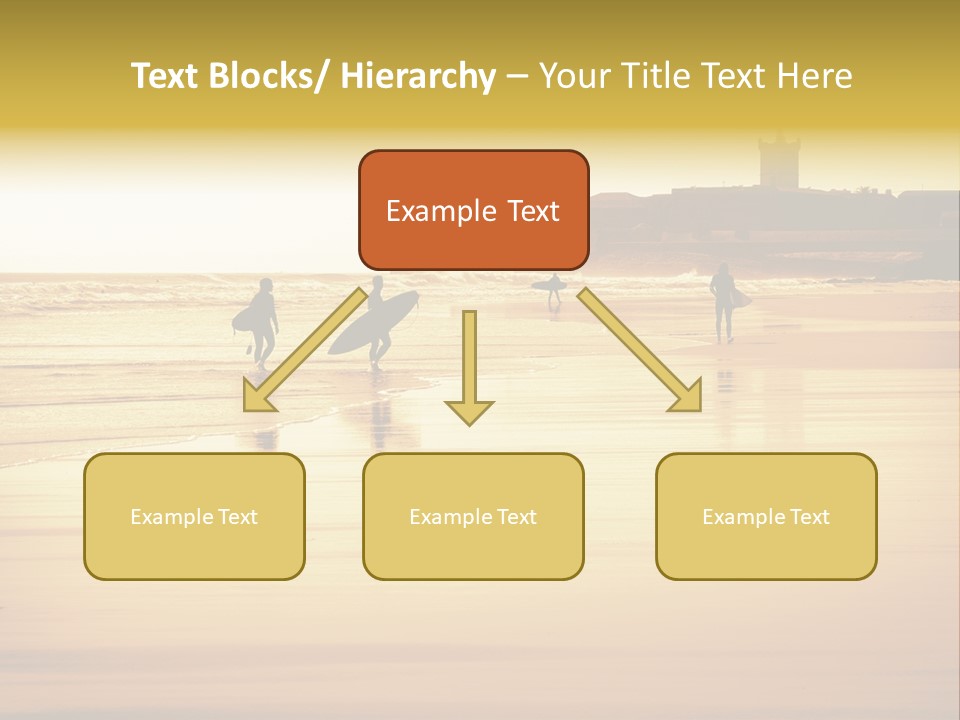 Surfing Shoreline Walking PowerPoint Template