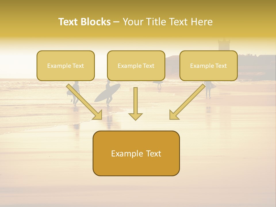 Surfing Shoreline Walking PowerPoint Template