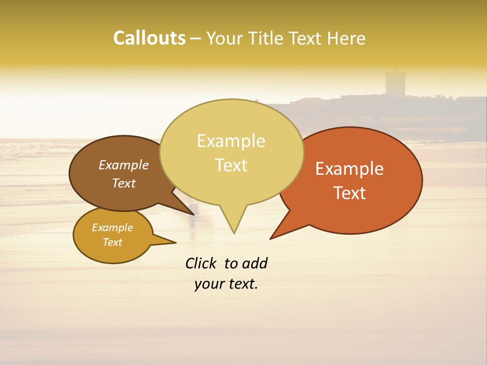 Surfing Shoreline Walking PowerPoint Template