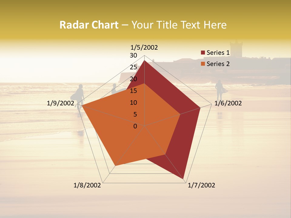 Surfing Shoreline Walking PowerPoint Template