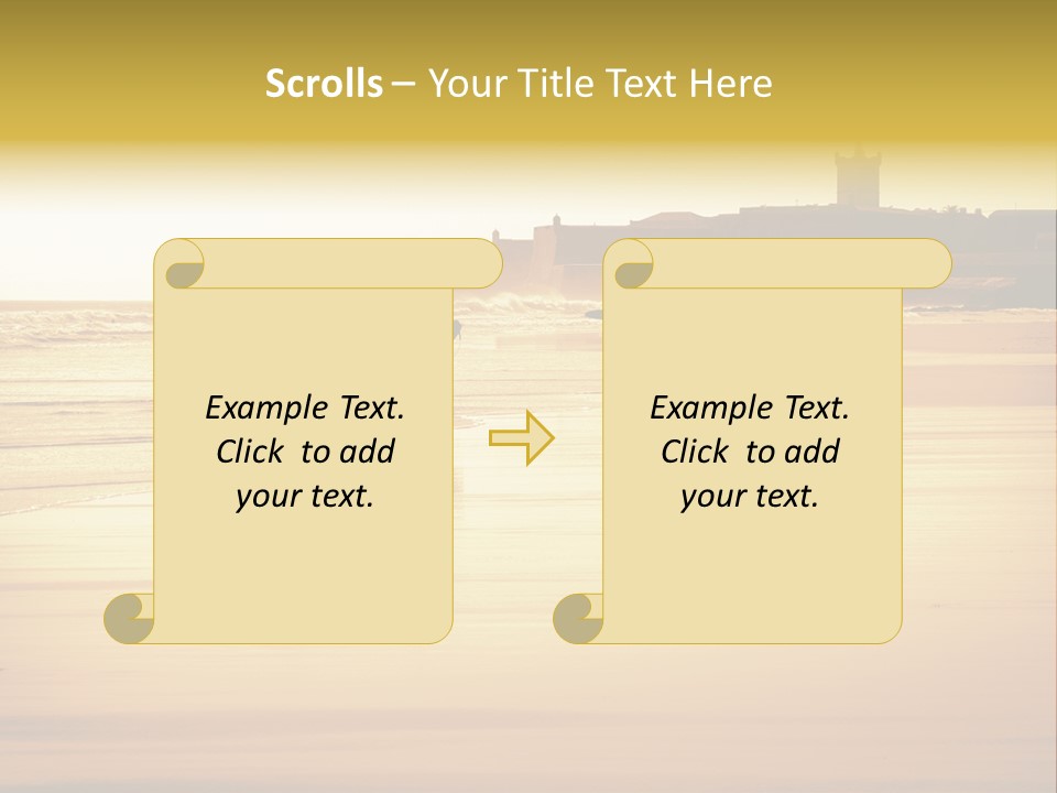 Surfing Shoreline Walking PowerPoint Template