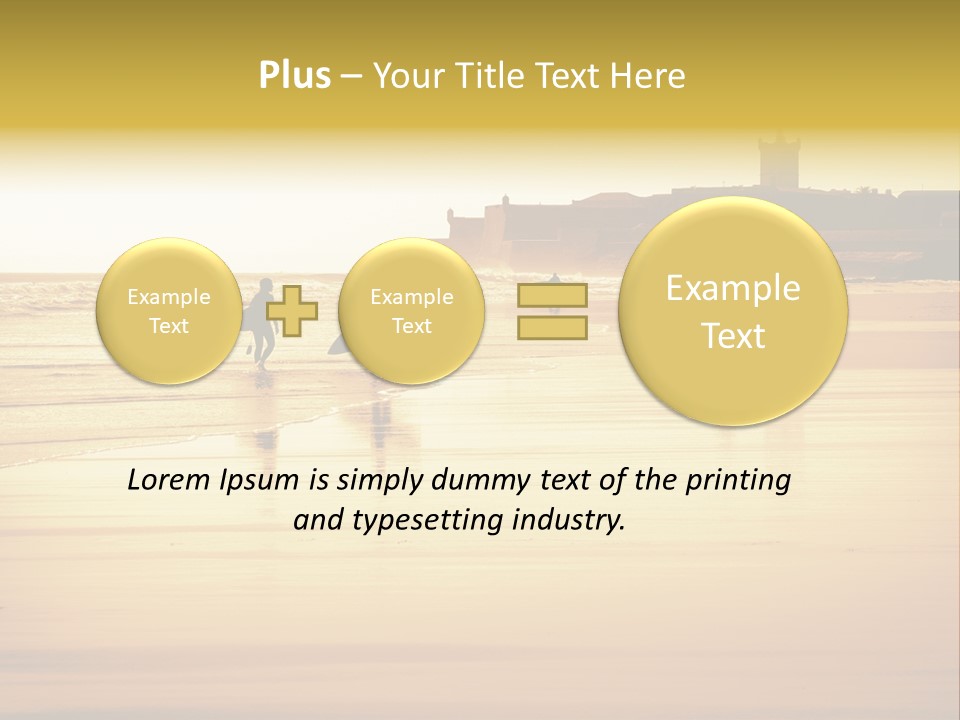 Surfing Shoreline Walking PowerPoint Template