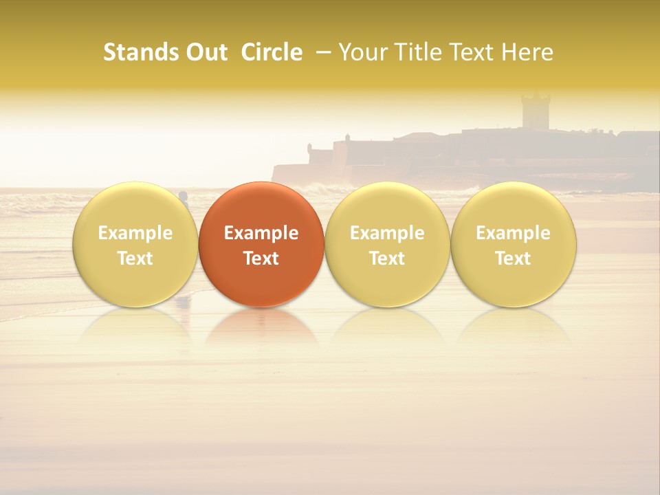 Surfing Shoreline Walking PowerPoint Template