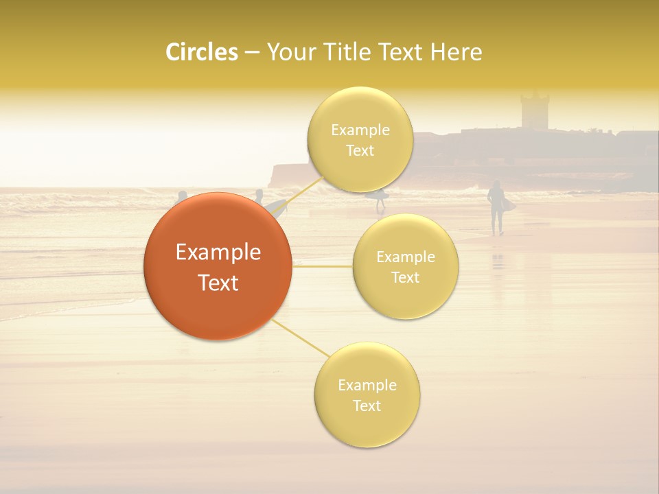 Surfing Shoreline Walking PowerPoint Template