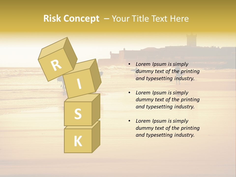 Surfing Shoreline Walking PowerPoint Template