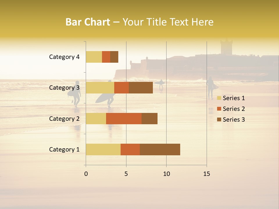 Surfing Shoreline Walking PowerPoint Template