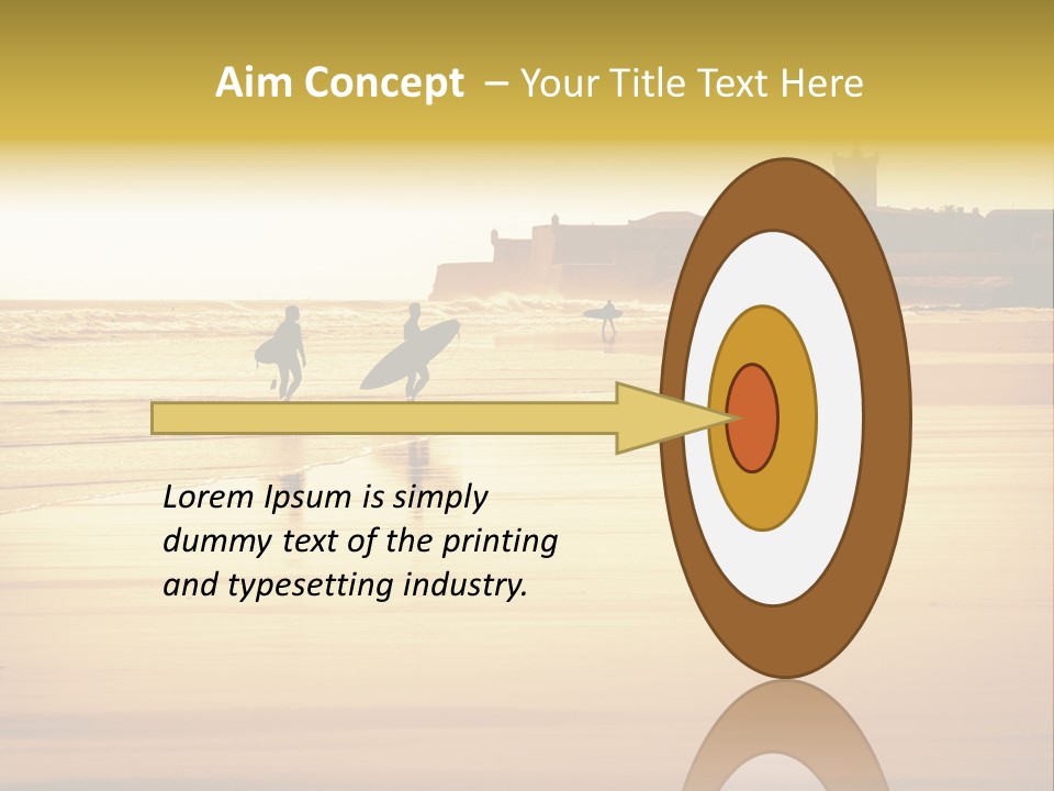Surfing Shoreline Walking PowerPoint Template