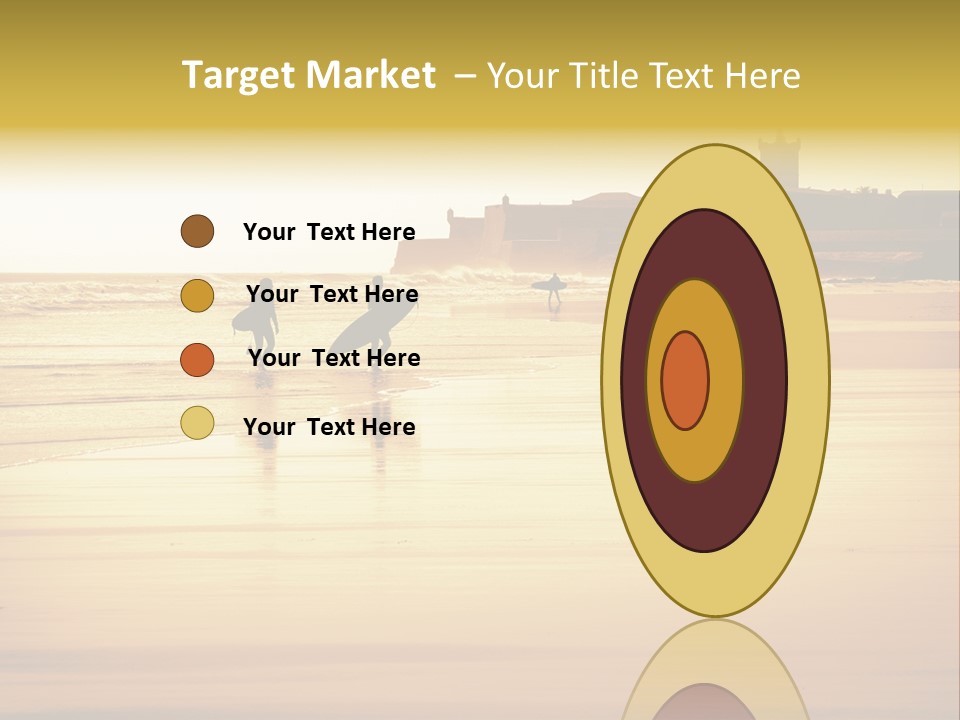 Surfing Shoreline Walking PowerPoint Template