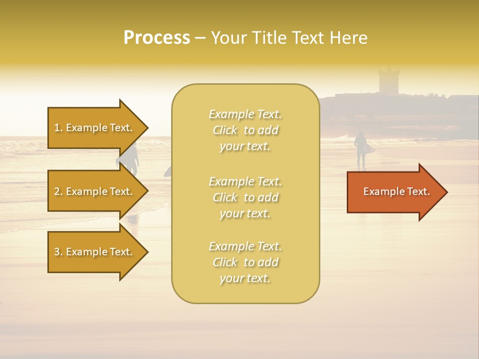 Surfing Shoreline Walking PowerPoint Template