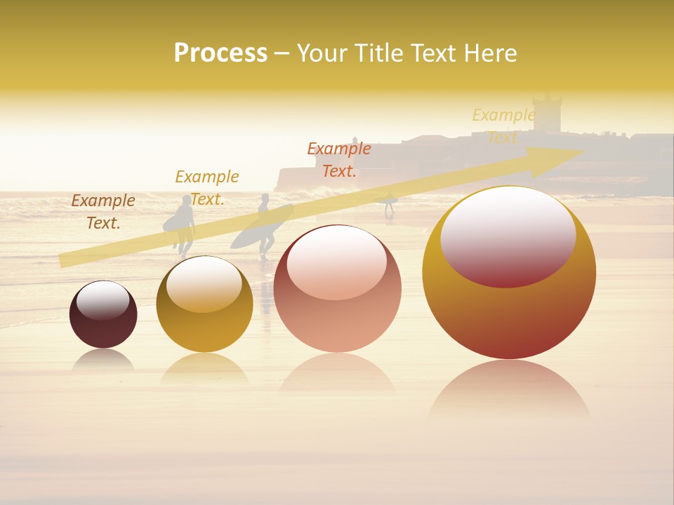 Surfing Shoreline Walking PowerPoint Template