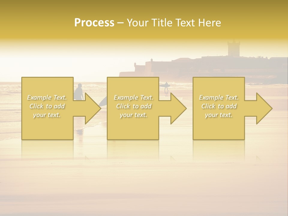 Surfing Shoreline Walking PowerPoint Template