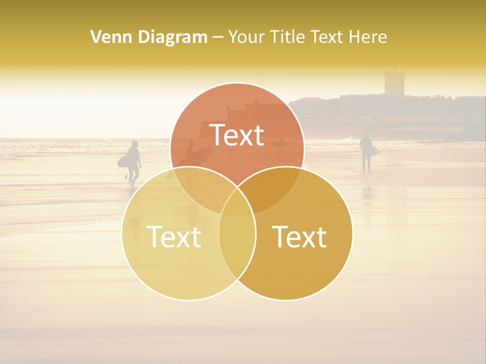 Surfing Shoreline Walking PowerPoint Template