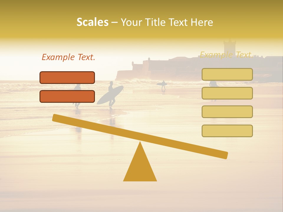 Surfing Shoreline Walking PowerPoint Template