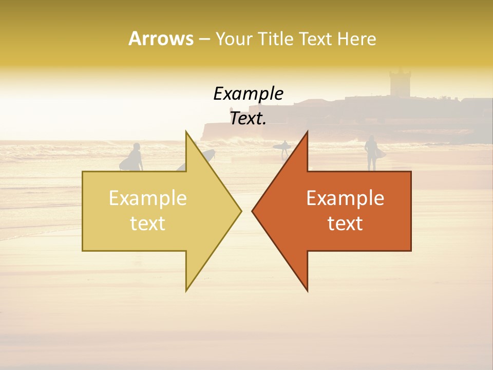 Surfing Shoreline Walking PowerPoint Template