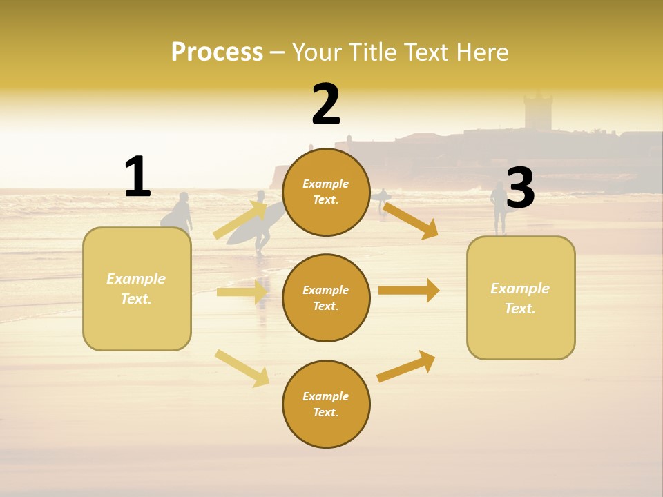 Surfing Shoreline Walking PowerPoint Template