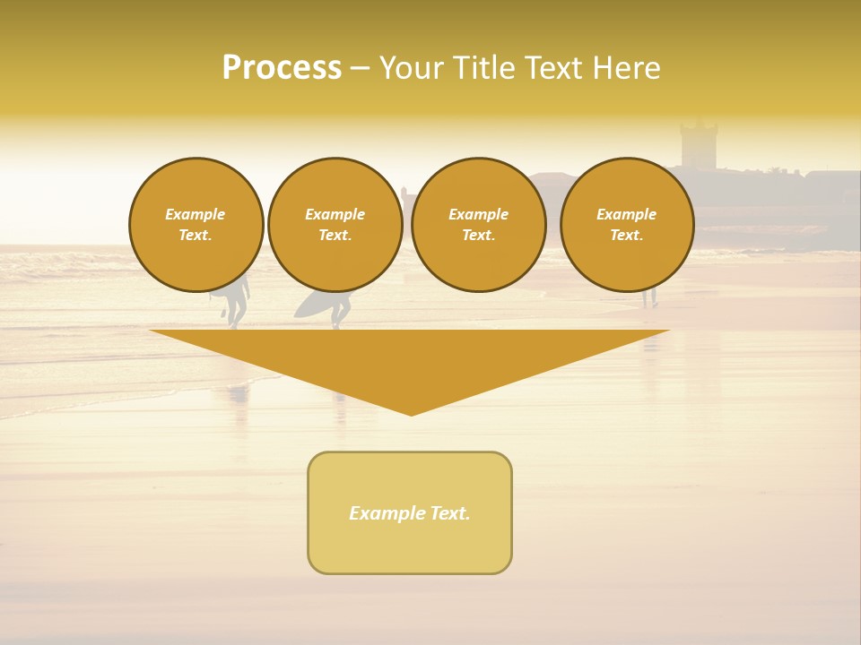 Surfing Shoreline Walking PowerPoint Template