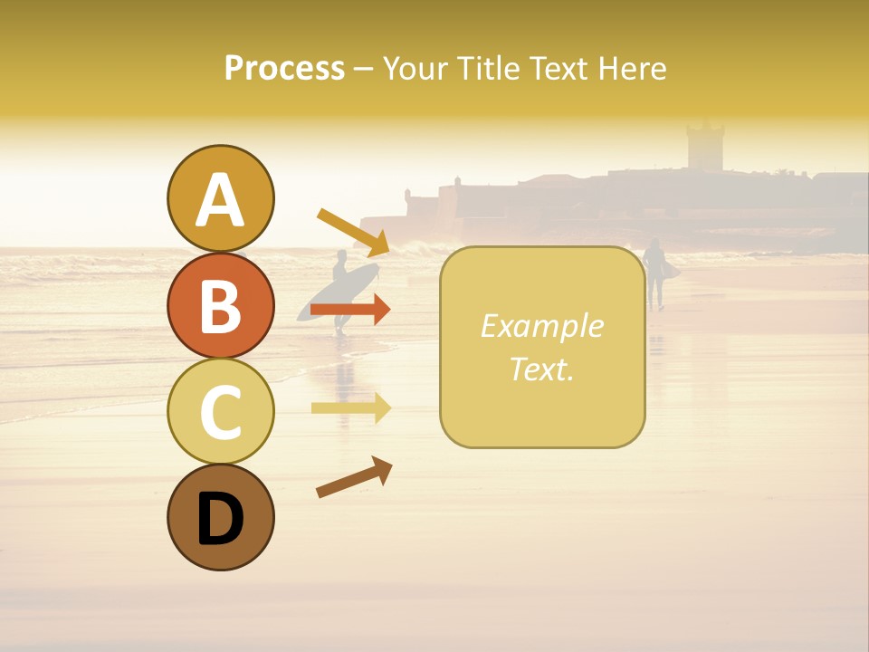 Surfing Shoreline Walking PowerPoint Template