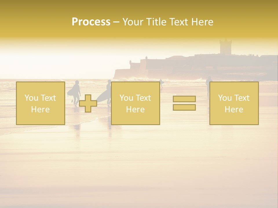 Surfing Shoreline Walking PowerPoint Template