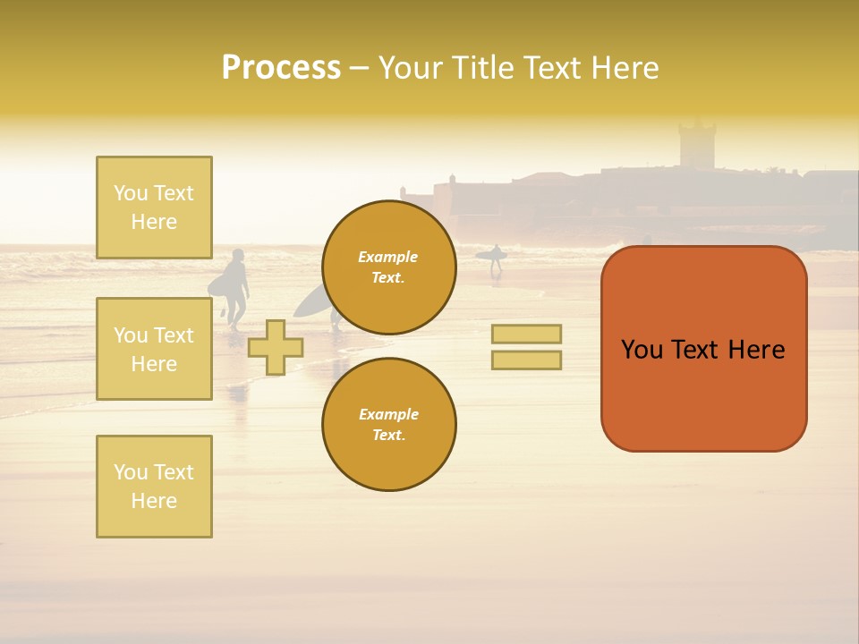 Surfing Shoreline Walking PowerPoint Template