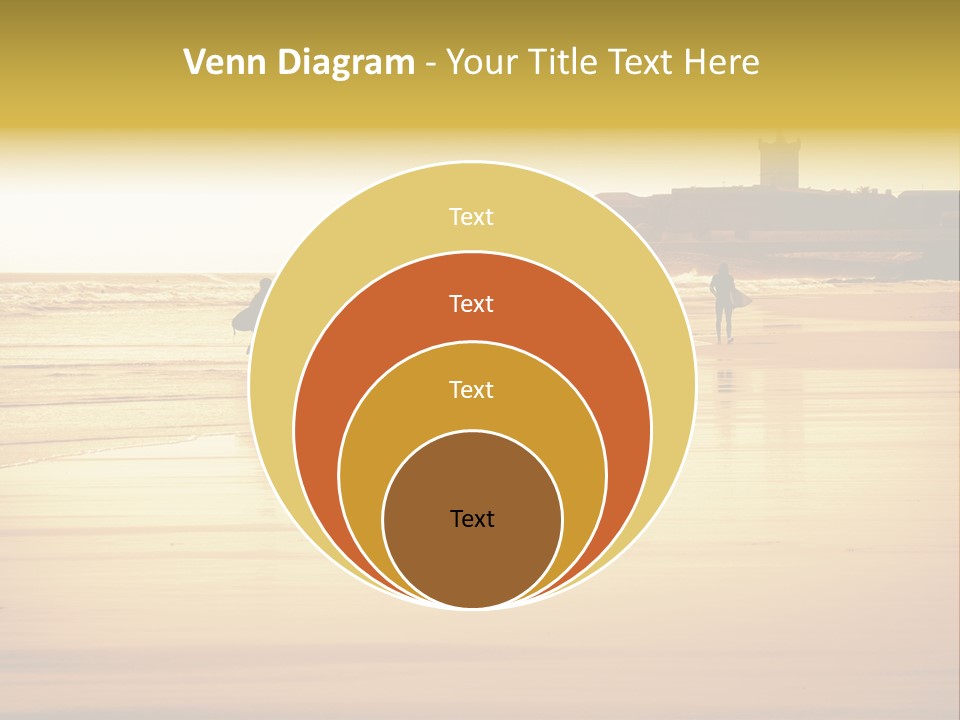 Surfing Shoreline Walking PowerPoint Template