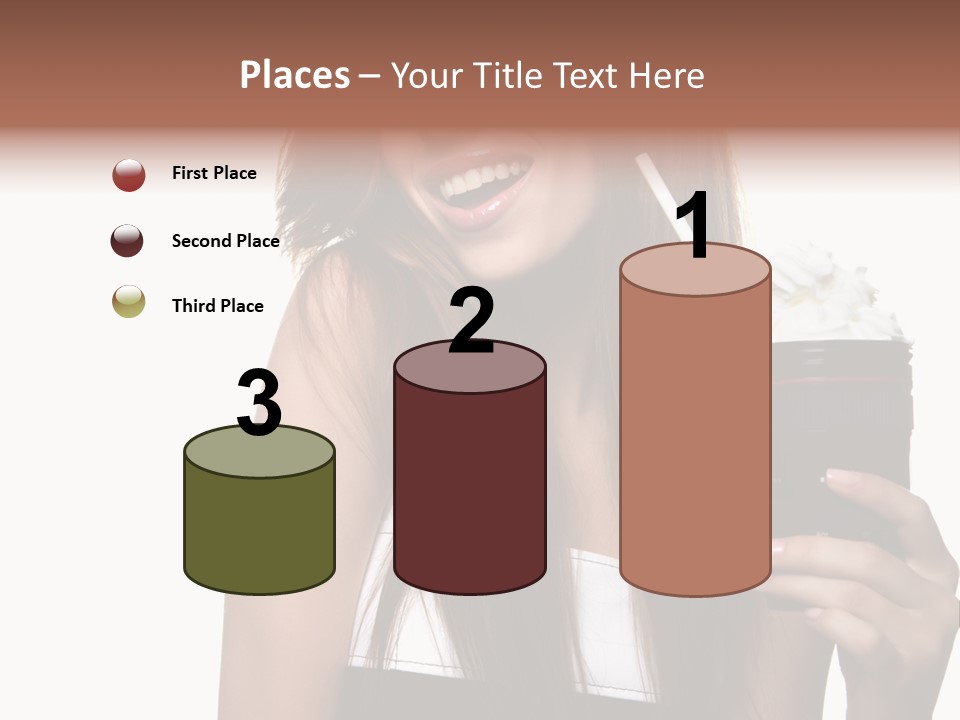 Dessert Woman Raspberry PowerPoint Template