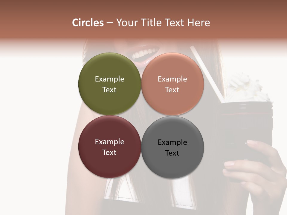 Dessert Woman Raspberry PowerPoint Template