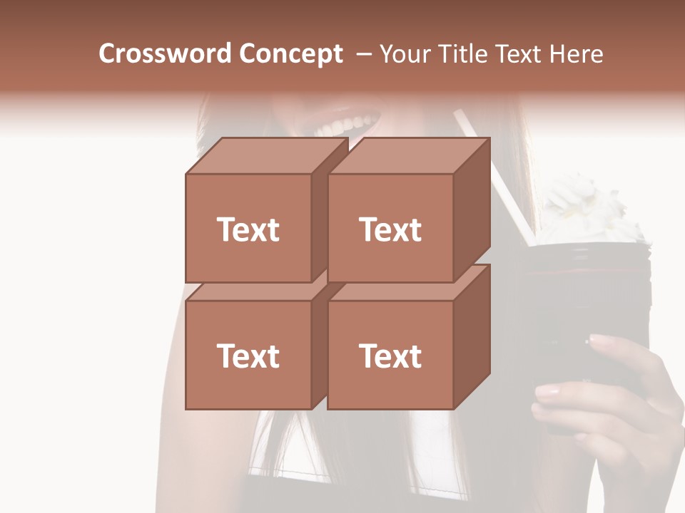 Dessert Woman Raspberry PowerPoint Template