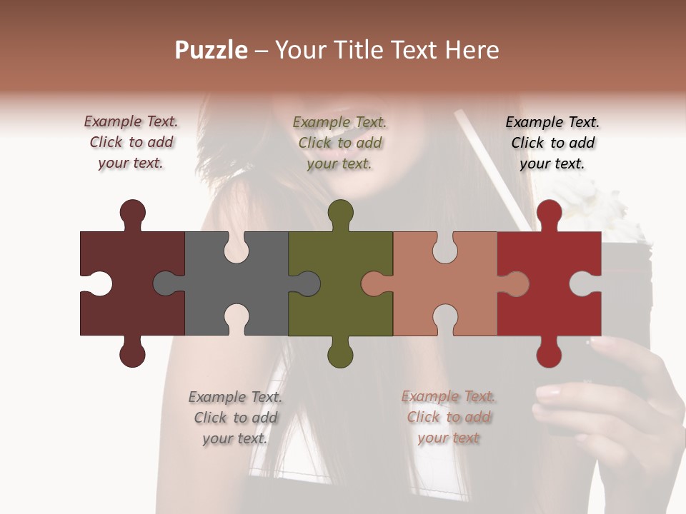 Dessert Woman Raspberry PowerPoint Template