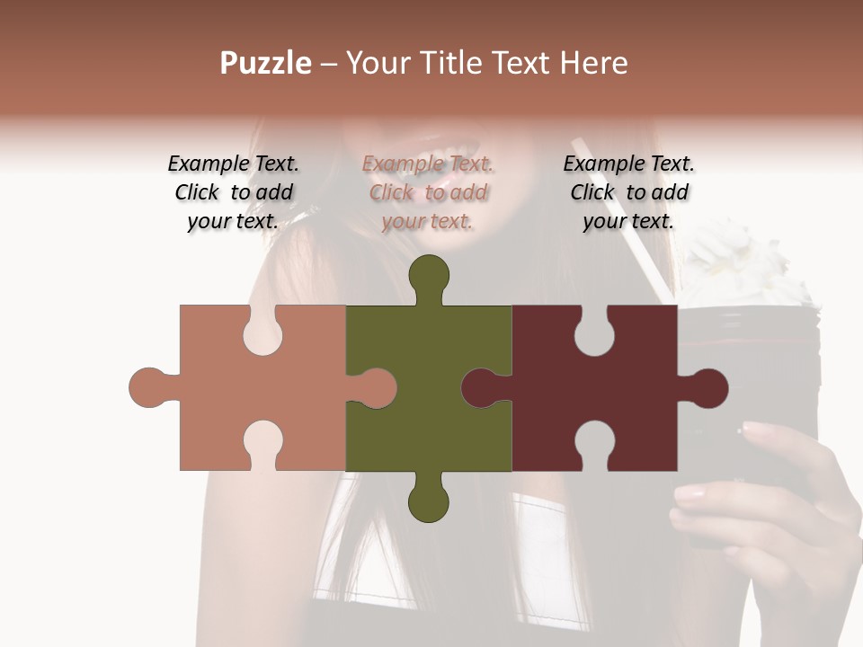 Dessert Woman Raspberry PowerPoint Template