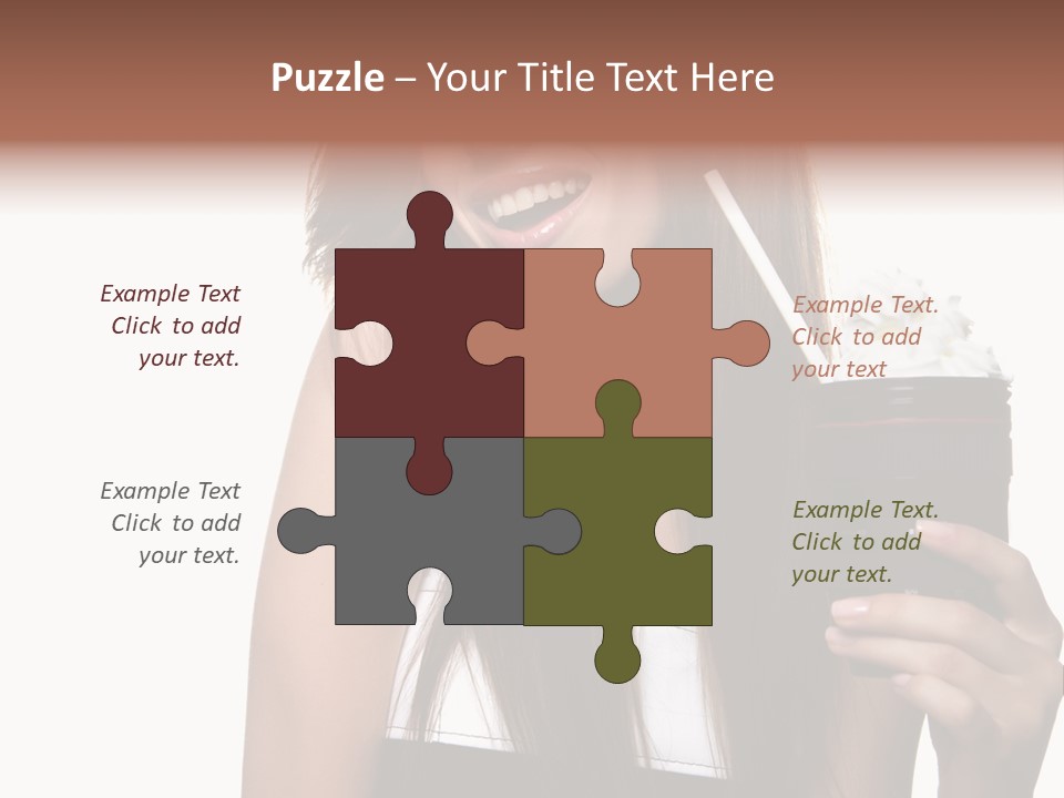 Dessert Woman Raspberry PowerPoint Template