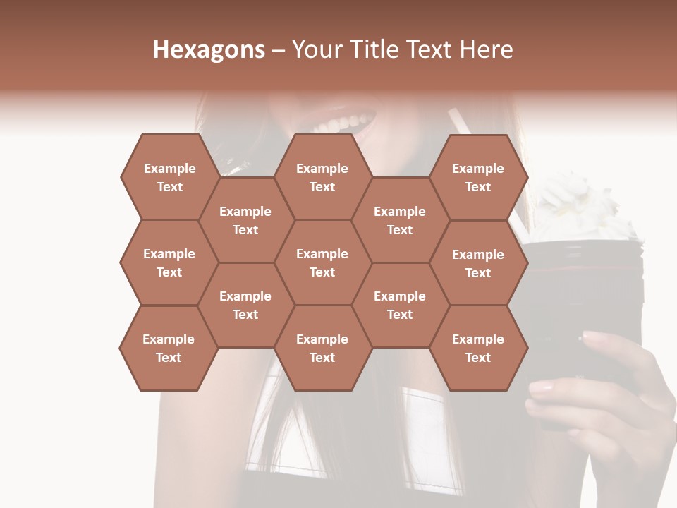 Dessert Woman Raspberry PowerPoint Template