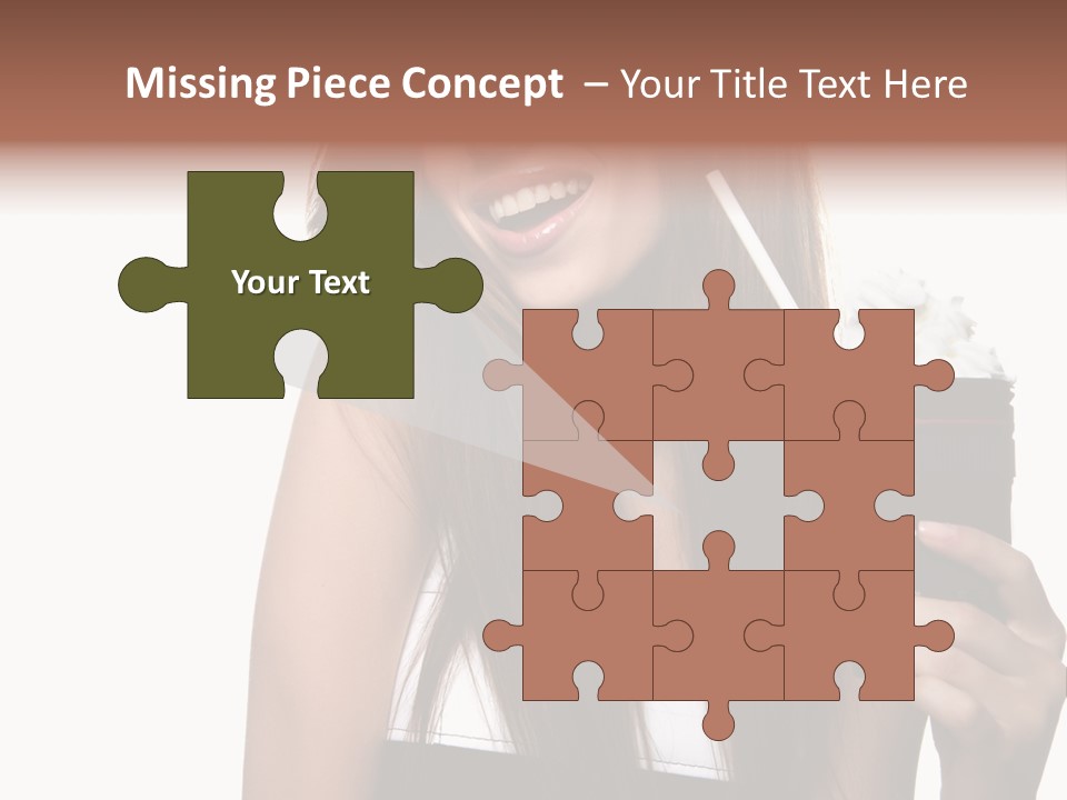 Dessert Woman Raspberry PowerPoint Template