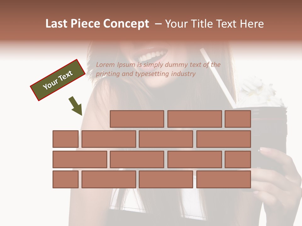 Dessert Woman Raspberry PowerPoint Template