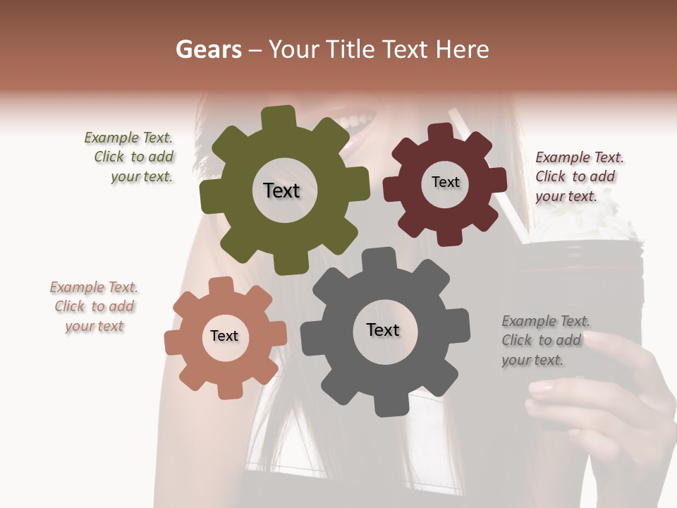 Dessert Woman Raspberry PowerPoint Template