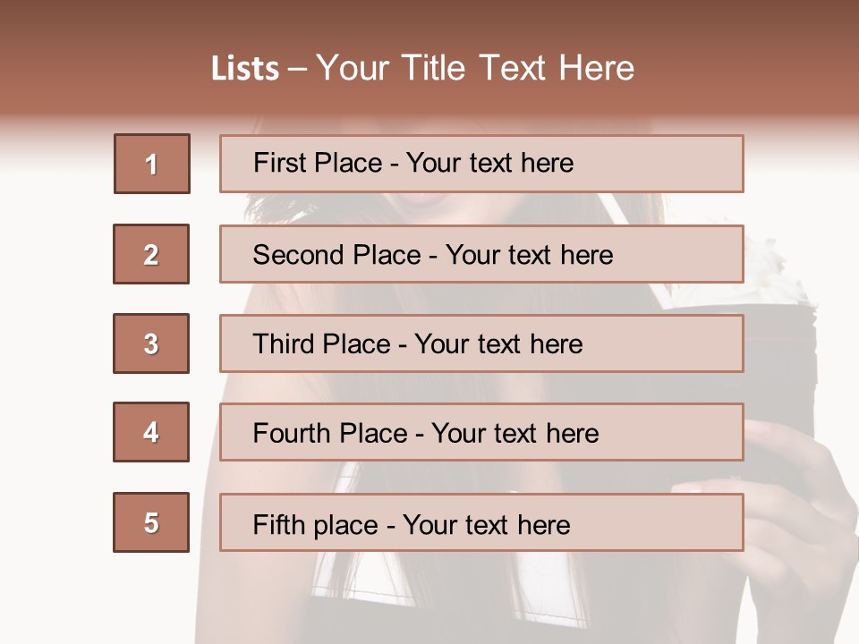 Dessert Woman Raspberry PowerPoint Template