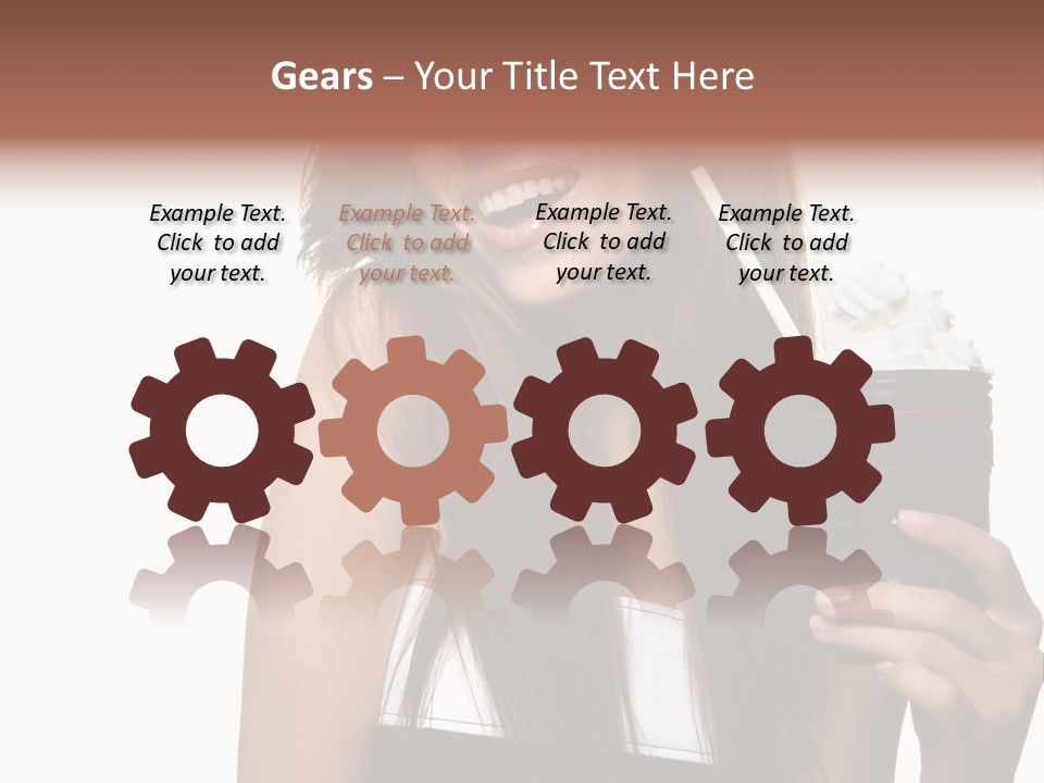 Dessert Woman Raspberry PowerPoint Template