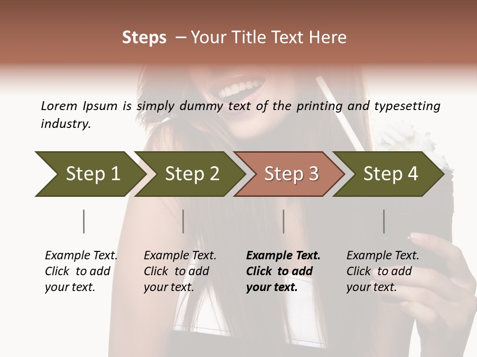 Dessert Woman Raspberry PowerPoint Template