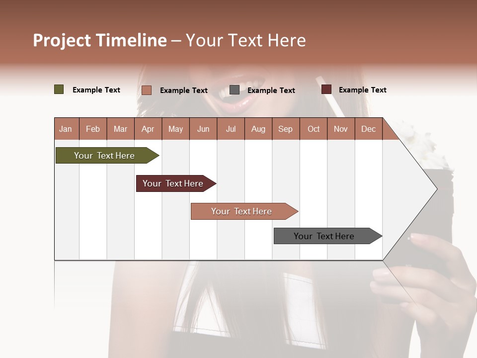 Dessert Woman Raspberry PowerPoint Template