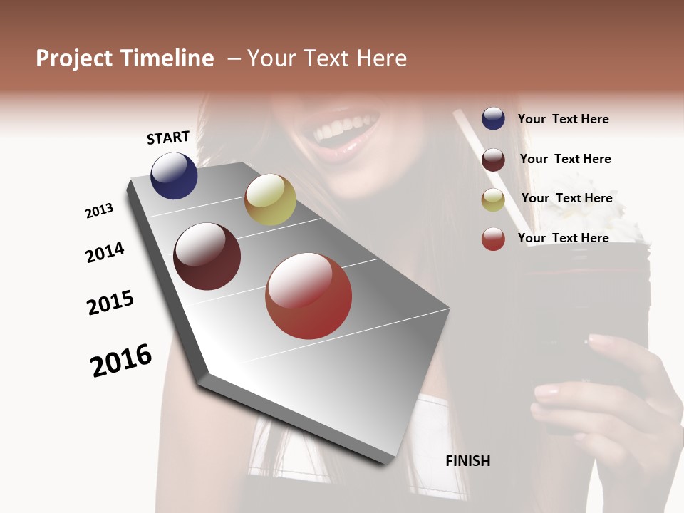 Dessert Woman Raspberry PowerPoint Template