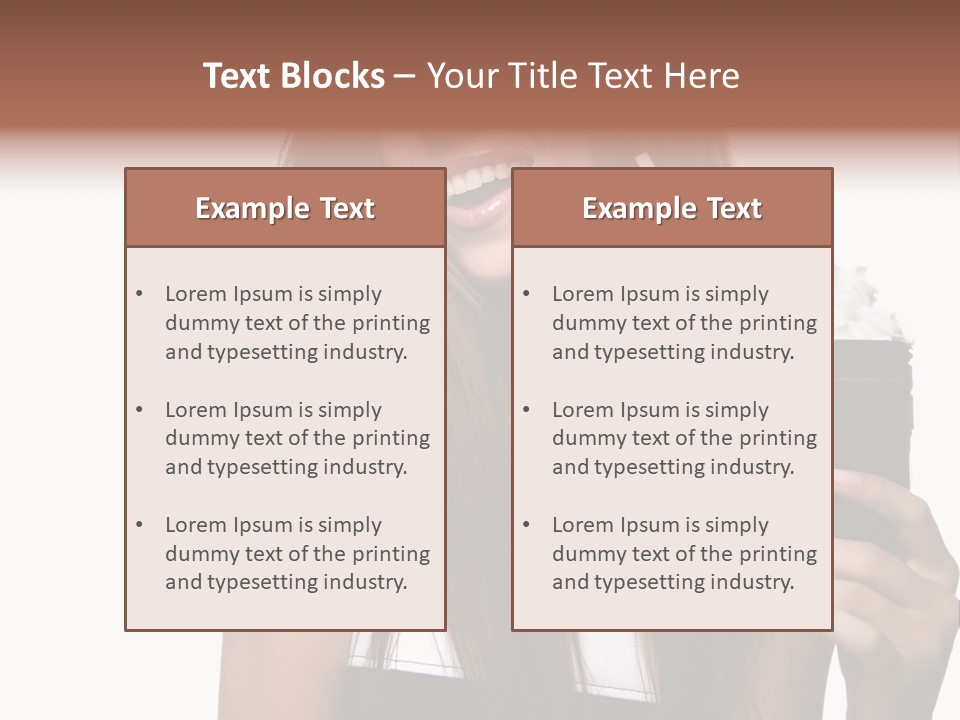 Dessert Woman Raspberry PowerPoint Template