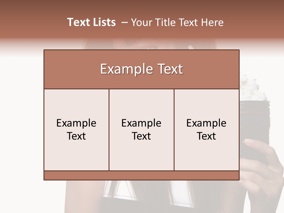 Dessert Woman Raspberry PowerPoint Template
