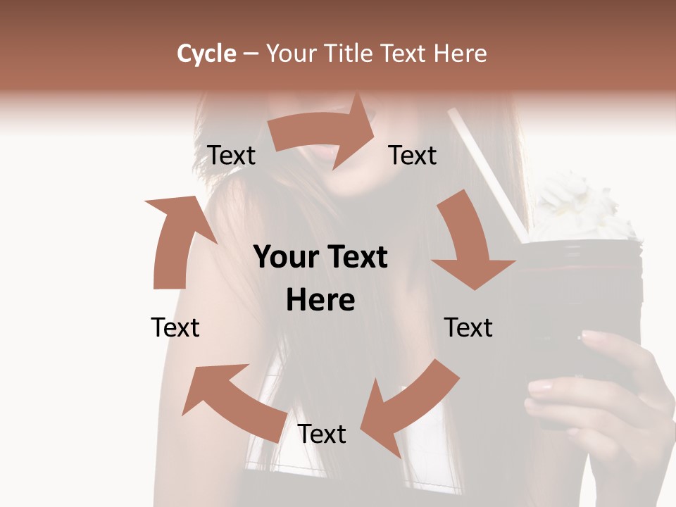 Dessert Woman Raspberry PowerPoint Template