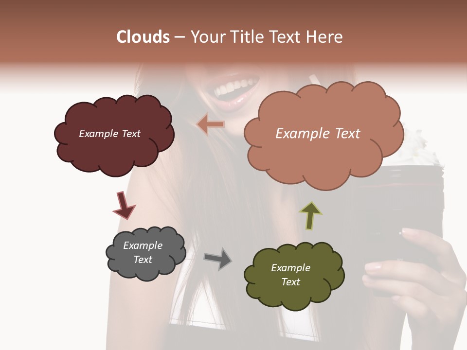 Dessert Woman Raspberry PowerPoint Template